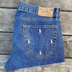 POLO RALPH LAUREN SULLIVAN SLIM EMBROIDERED PONY JEANS MENS SIZE 36